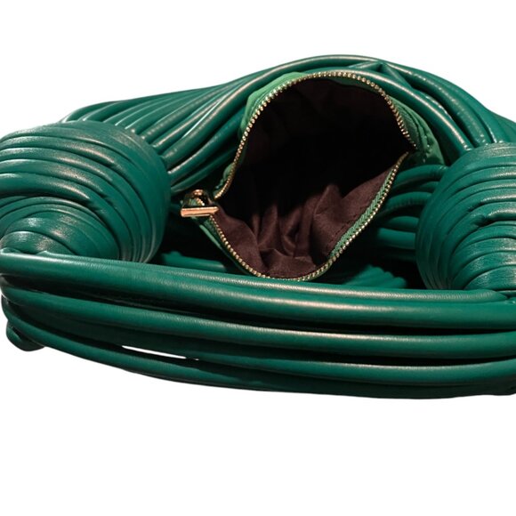 Handwoven Double Knot Noodle Rope PU Leather Jodie Bag - Picture 3 of 4